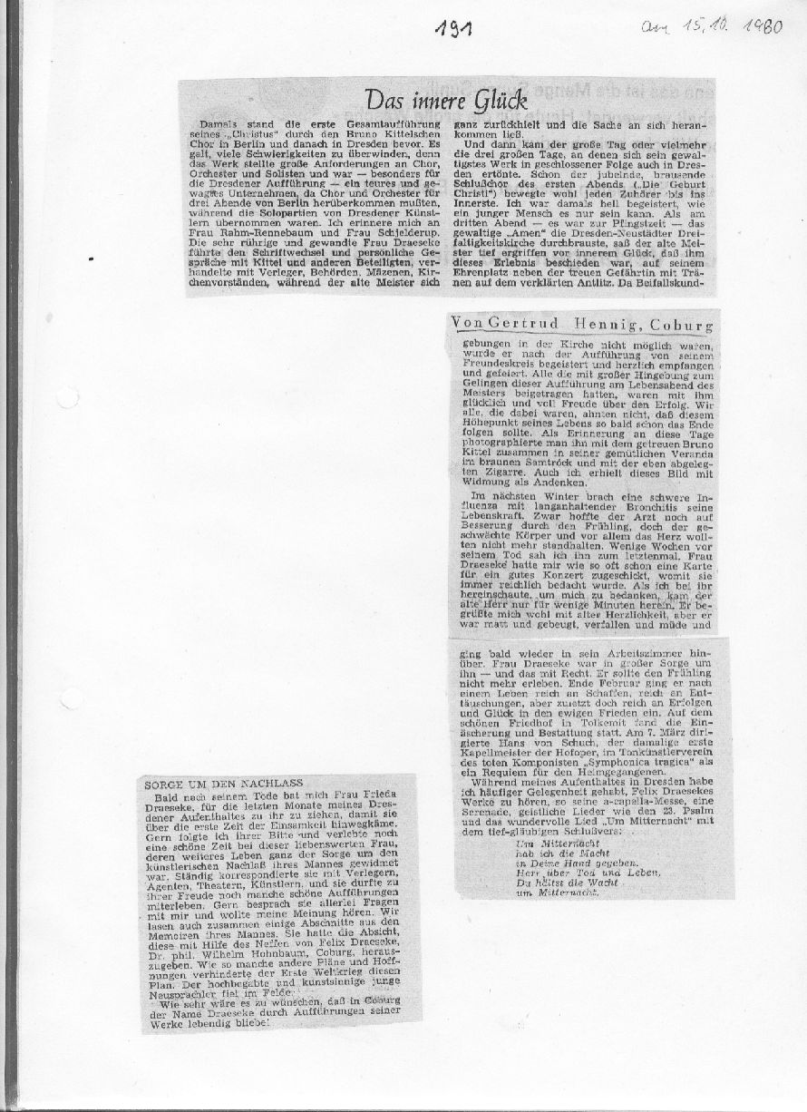 Das innere Gl&uuml;ck (Gertrud Hennig, Coburg, 15 Okt 1960) 
