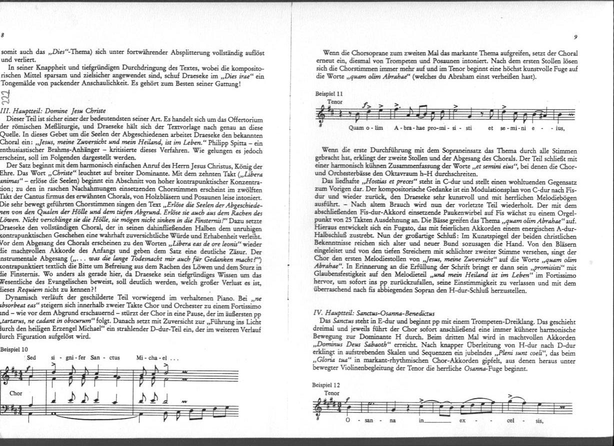 Felix Draeseke: Requiem h-moll, op. 22, Udo-R. Follert, Collegium Instrumentale K&ouml;ln, Altenberg 1982