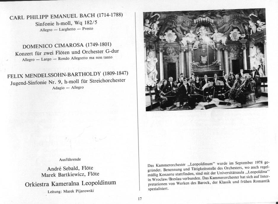 22. Haller Bach-Tage (26 Jan-3 Feb 1985): Bach, Sch&uuml;tz, H&auml;ndel, et al.; Draeseke Serenade D-dur, op. 69, Collegium Instrumentale Koln, Udo-R Follert 