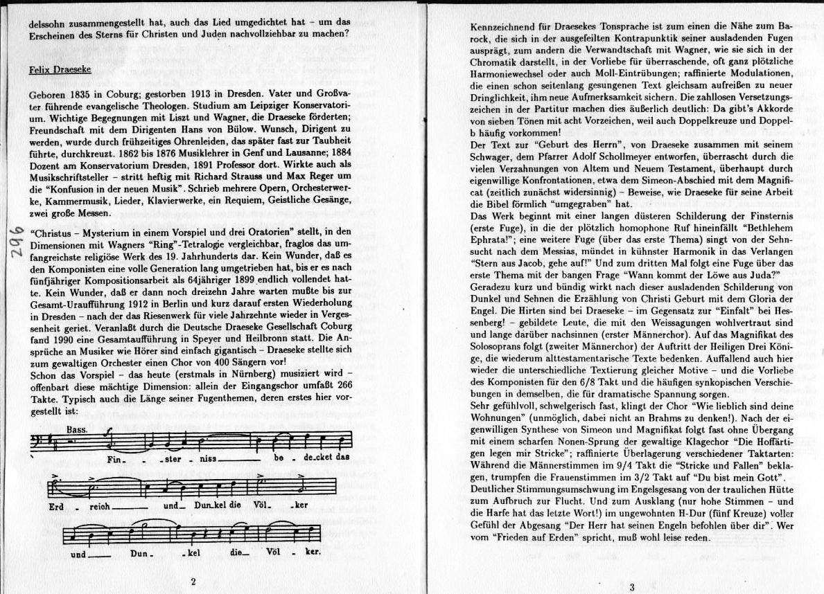 Draeseke: Vorspiel zu Christus - Die Geburt des Herrn (5 Dez 1992, Lorenzkirche N&uuml;rnberg, W&uuml;rzburg Orchester, et al., Leitung: Hermann Harrassowitz)