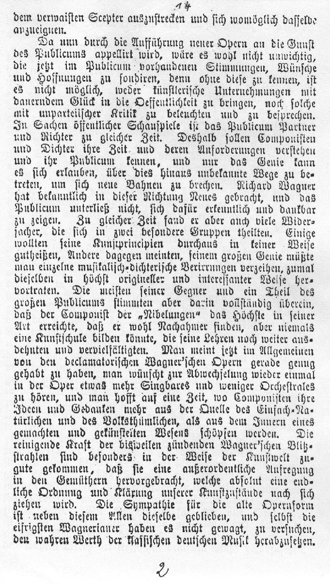 &Uuml;ber die Oper "Gudrun" Hannoverscher Courier (7 Nov 1884) 