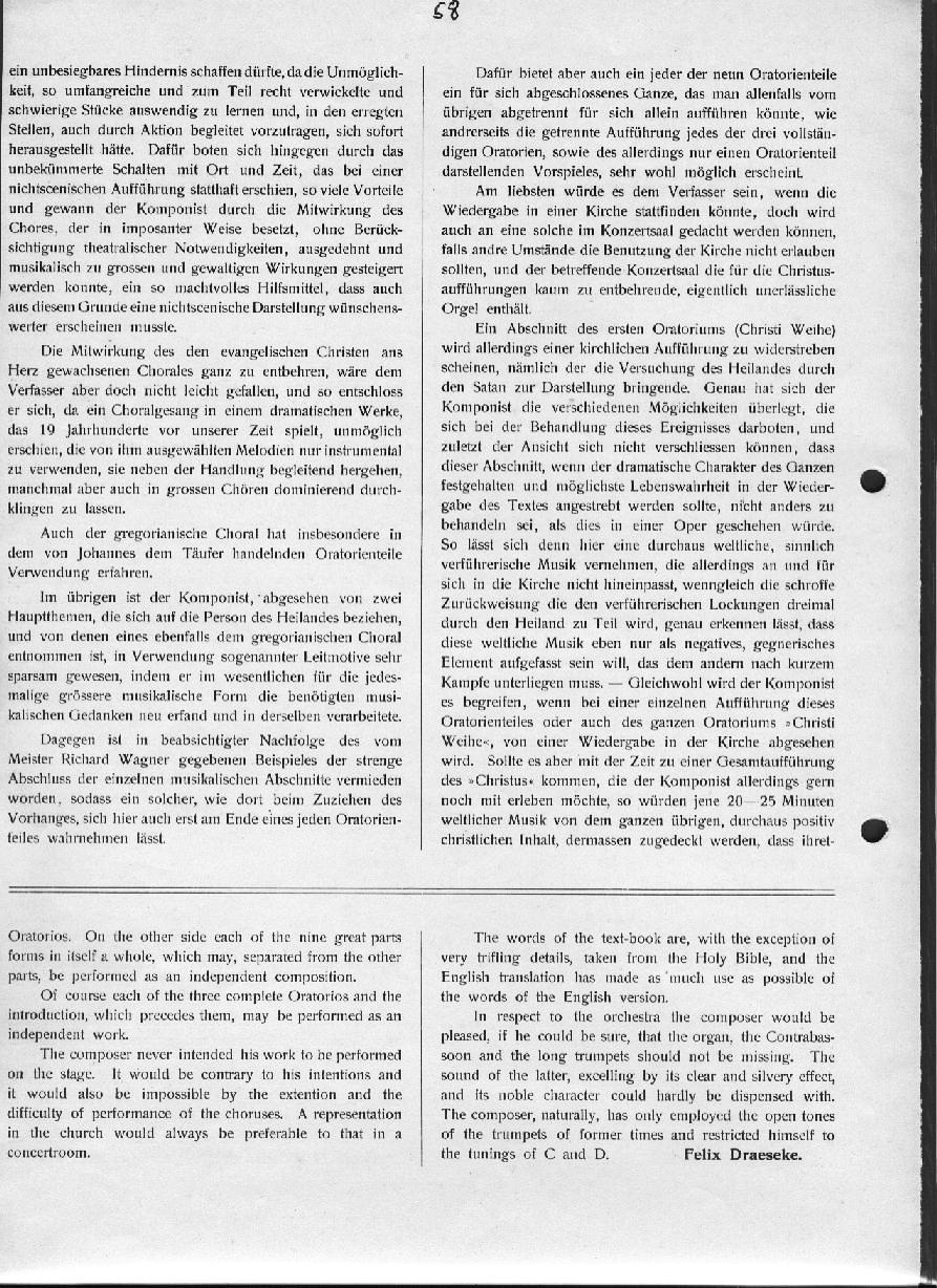 Draeseke: Einf&uuml;hrung in das Mysterium "Christus" - Preface to the Mystery of Christ 