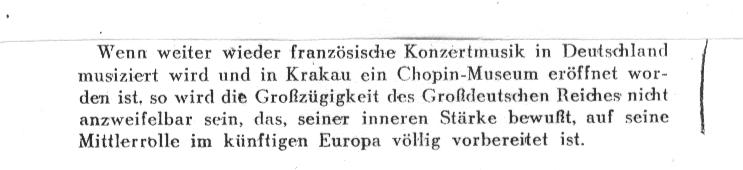 Heinz Drewes: "Das deutsche Musikleben an der Schwelle des f&uuml;nften Kriegsjahres" Jahrbuch der deutschen Musik 1944, s. 41
