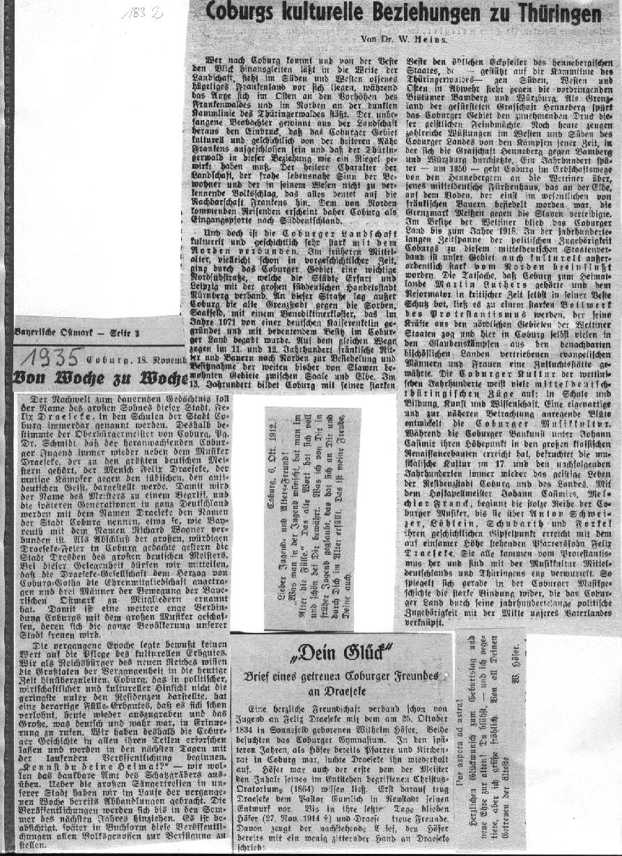 Erich Roeder: Die letzte Spitzenleistung des Jahrhundert (1935); Wieth-Knudsen: Dieser K&uuml;nstier hat immer &uuml;ber den Parteien