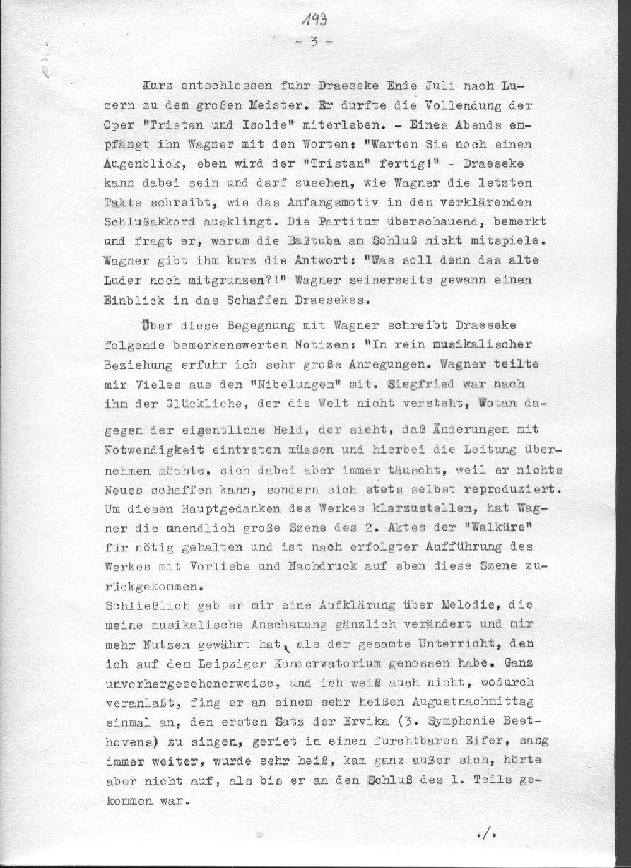 Heinz Ebert: Draeseke, Liszt und Wagner. Begegnungen mit gro&szlig;en M&auml;nnern seiner Zeit. Ein Beitrag zum 50. Todestag Felix Draesekes
