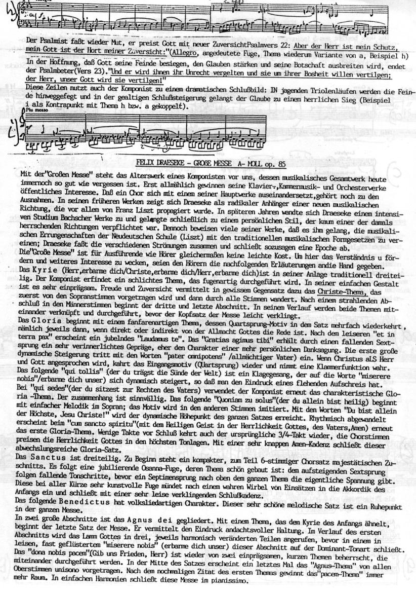 Udo-R. Follert: Felix Draeseke - Gro&szlig;e Messe in a-moll, op 85