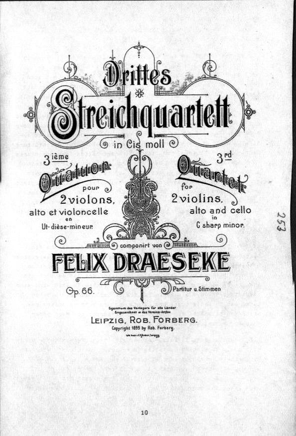 Programm - Coburger Schlosskonzert 19 Jun 1988: Haydn - Quinten-Quartett; Matthias Kleemann - Kontraste f&uuml;r Streichquartett (1975); Felix Draeseke - Quartett nr. 3 cis-moll op 66. Dresedener Streichquartett