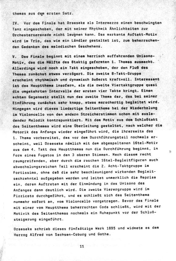 Programm - Coburger Schlosskonzert 19 Jun 1988: Haydn - Quinten-Quartett; Matthias Kleemann - Kontraste f&uuml;r Streichquartett (1975); Felix Draeseke - Quartett nr. 3 cis-moll op 66. Dresedener Streichquartett