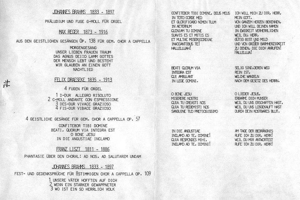 Morizkirche Coburg - Gr&uuml;ndungskonzert der IDG - 21 Jun 1986