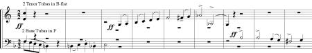 Example 3. Jubel-Ouvert&uuml;re: 7 mm. after rehearsal no. 9 - Click for larger version.